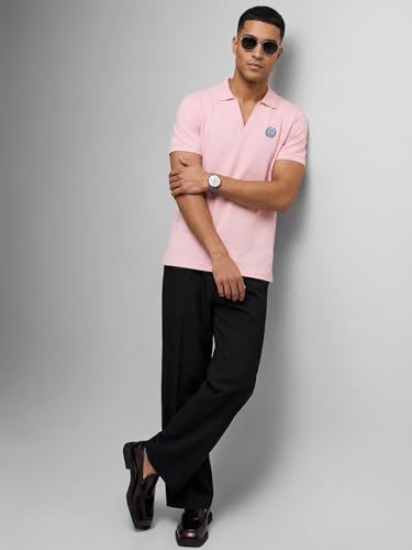 Image of Veirdo Men's Stylish Polo T-Shirt with Chest Pocket Print, Regular Fit Half Sleeve Casual Wear, Solid Summer Fashion for Office, Travel & Outings (S-2XL)