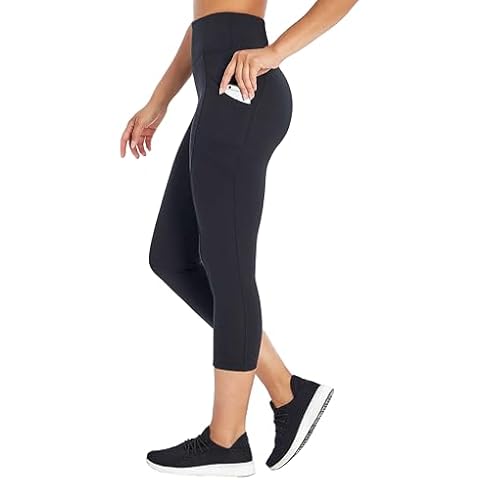 Marika Drew High Waist Tummy Control Mid-Calf Legging, Black, X-Large Cover