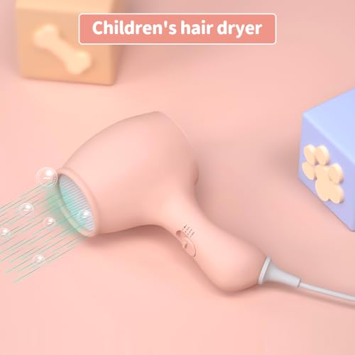 JOAASU Kids Hair Dryer 550W Travel Hair Dryer Pink - Image 5