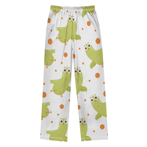Green Bird Boys Pants Boys Athletic Pants Long Pant for Boywith Pockets Wide-Leg Size 6-14Y2