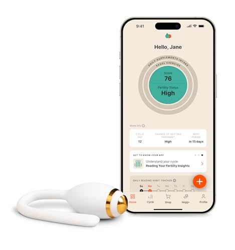 kegg Fertility Tracker + Free Fertility App | Gold | Discover Your Most Fertile Days | No Recurring costs | Predicts Fertile Window | Helps Exercise Pelvic Floor Muscles