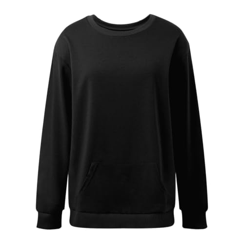 Crew Neck Sweatshirts Women Fall Oversized Long Sleeve Casual Pullover Tops - image 4
