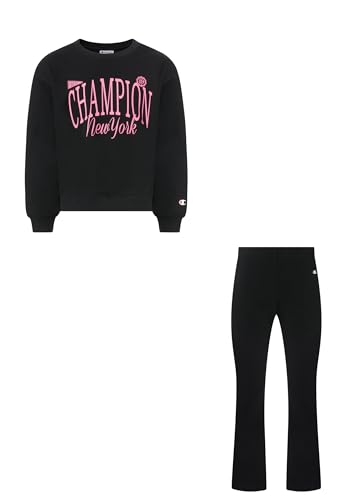 Champion Girls-Sweatsuit Tuta da Allenamento, Nero (Kk001), M Bambine e Ragazze