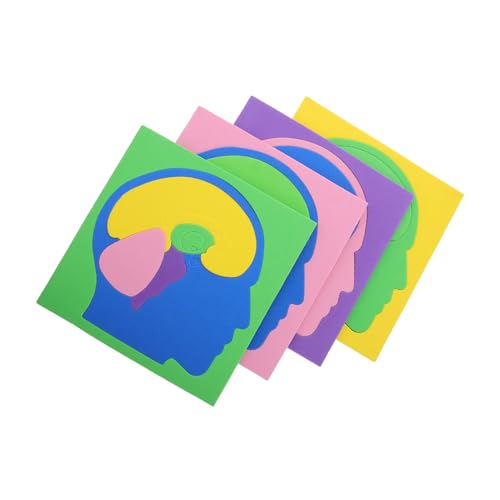 ibasenice 4 Piezas Rompecabezas Cerebral Modelo De Cerebro Montessori Rompecabezas De Acertijos Rompecabezas Montessori Pequeños Rompecabezas Eva
