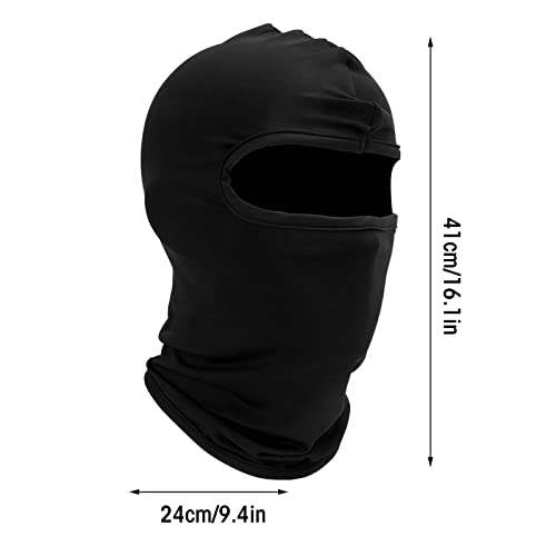 Pasamontaña para esquí y ciclismo, cubierta térmica para cabeza y cuello, resistente al viento y UV, para hombres, color negro miniatura 6