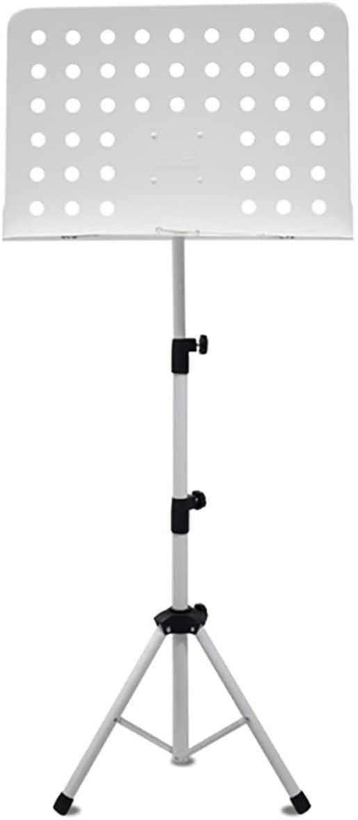Notenständer Notenständer standabläufige höhenverstellbare Orchester Musik Stehen Portable Home Music Stand Gitarre Violin Musik Stehen(Bianco)