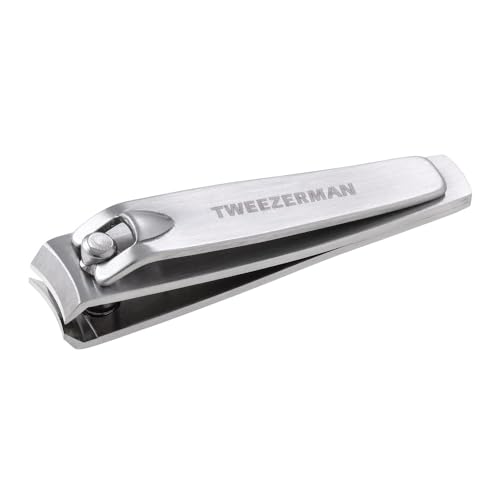 TWEEZERMAN Cortaúñas (Profesional y preciso, Cuchillas de corte redondeadas, Acortamiento uniforme, Acero inoxidable), Plata