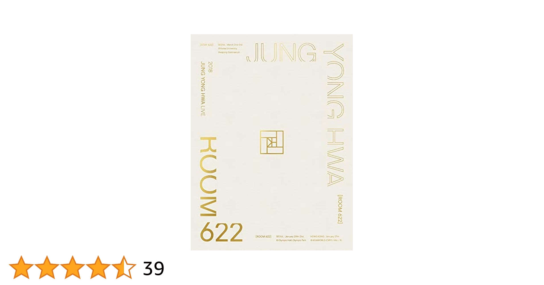 2018 JUNG YONGHWA［ROOM622］LIVE Amazon.com: 2018 JUNG YONG HWA LIVE [ROOM 622] [DVD