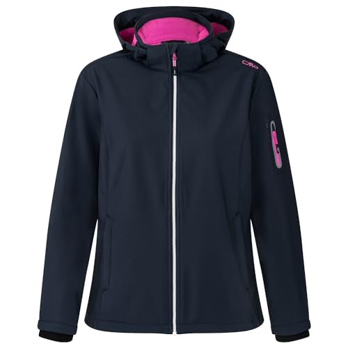 Veste femme en softshell avec capuche amovible CMP pour randonnée active