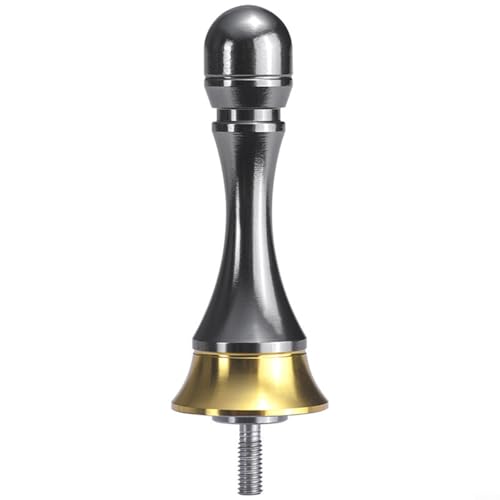 WIIYENA Support de moulinet de pêche en alliage d'aluminium avec poignée de 57 mm, support stable et entretien du bricolage, léger 8 g (gris doré)