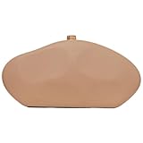 louceko PU Leather Handbag Detachable Chain Crossbody Shoulder Evening Bag Clutch Purse for Women Formal Wedding Party Prom, Apricot, 2505