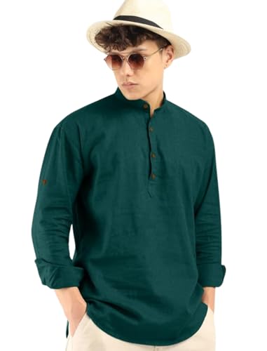 Image of ROYALSCOUT Men's Cotton Blend Full Sleeve Kurta Shirts Pack of 1 Designed for Festive Moments, Cultural Functions, or Casual Gatherings
