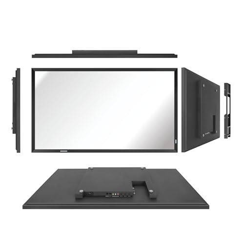 Image of Soulaca 55 inches 4K UHD webOS Smart Mirror TV with Obsidian Black Aluminum Frame WiFi & Bluetooth Smart Gallery Fireplace