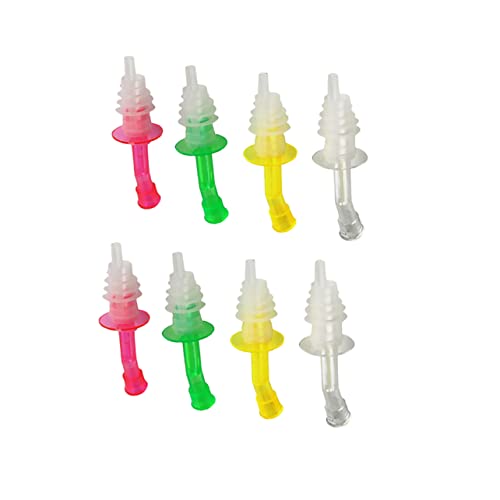 CIYODO 8pcs Spout Drink Measure Pourer Oil Stopper Kitchen Tapered Spout Accessories Bottle Pour Spout Vacuum Sealers Oil Bottle Pourer Wine Stopper Sauce Bottle Nozzle Wine Pourer