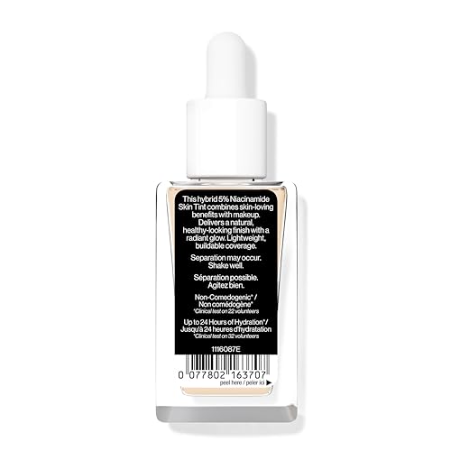Image of wet n wild Bare Focus Skin Tint, 5% Niacinamide Enriched, Buildable Sheer Lightweight Coverage, Natural Radiant Finish, Hyaluronic & Vitamin Hydration Boost, Cruelty-Free & Vegan - Fair