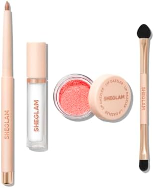 SHEGLAM Lip Dazzler Glitter Kit Long-Lasting Glitter Lip Gloss Sexy Super Stay Non-Sticky Shiny Liquid Kit Lipstick Y2K-Final Act