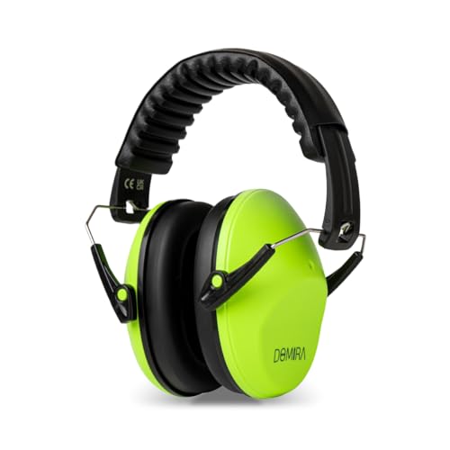DOMIRA Casque anti-bruit pour adultes et enfants - Protection auditive - Casque anti-bruit pour le sommeil, le travail et les voyages, vert clair, Stander