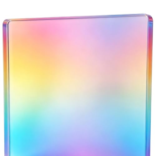 Bloques acrílicos de doble cara con azulejos holográficos que reflejan luz iridiscente 8
