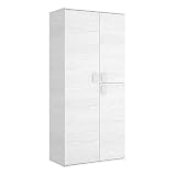 Armario juvenil de 90cm de ancho por 202cm de alto, de 3 puertas con estantes y barra de colgar en su interior.