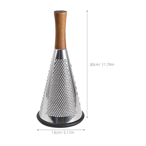 Rallador vertical de acero inoxidable con mango de madera 3 caras miniatura 2