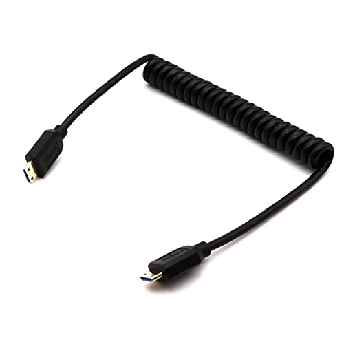 LOKEKE Coiled Mini HDMI Type C Cable 2.1, Gold-Plated Male to Male Cable Cord, 8K@60Hz 4K@120Hz - Image 2