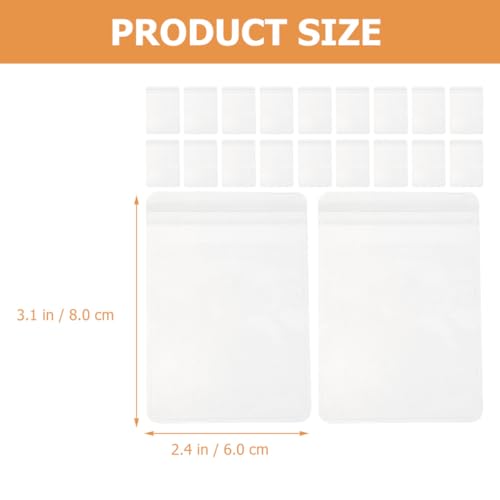 Bolsas transparentes para joyas Angoily, pack de 100 organizadores plásticos portátiles 3