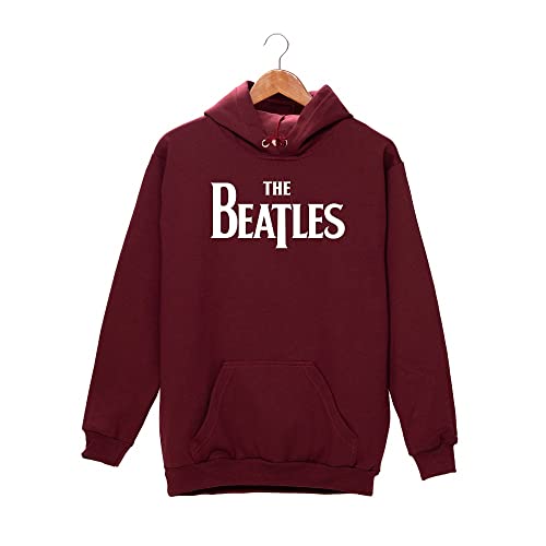 Blusa Moletom Masculino Premium Com Estampa Beatles TSM Varias Cores Com Capuz Cor:Vermelho;Tamanho: