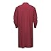 Muslim Clothes for Men Thobe for Men Kaftan Kurta Robe Nightgown Tunic Oversized Tops Fashion Work Long Sleeve Solid Color Tops Loose Button Down Stretch Scoop Neck Shirts Wine