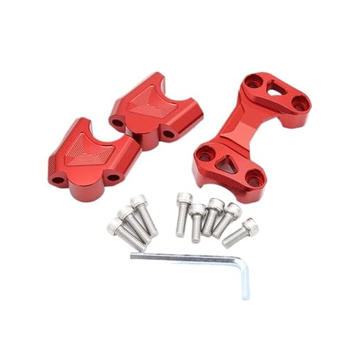 Guidon élévateur TRK251 en aluminium CNC pince de rehausse rouge