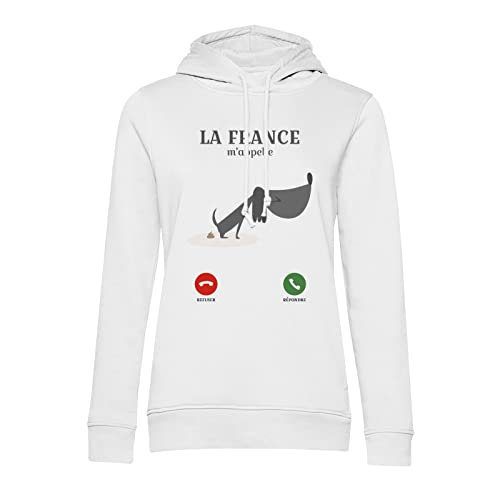 Sweat à capuche homme femme humour chien ville France
