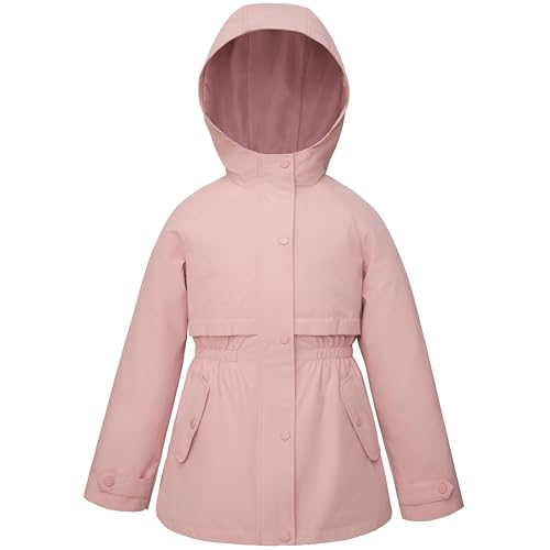 Image of Rokka&Rolla Girls' Water Resistant Lightweight Windbreaker Hooded Transitional Jacket
