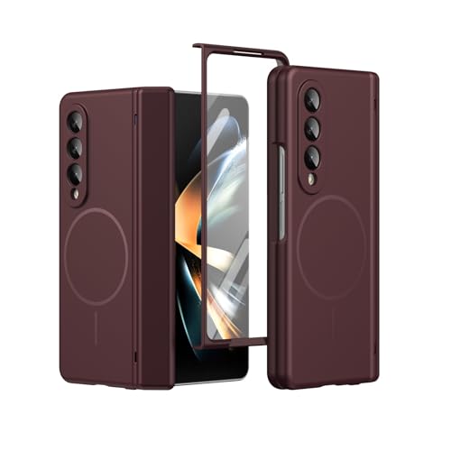 Coque compatible Samsung Galaxy Z Fold 3 antichoc rouge protection intégrale et verre trempé HD