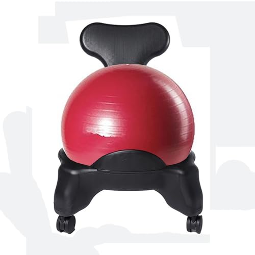 Scranton & Co Low Profile Vinyl Upholstered Ball Chair in Black