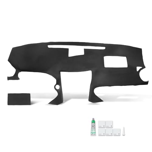 PIT66 TPE Dash Cover Dashboard Panel, Compatible with LX IS250/IS350 C 2010-2013/ Fit LX IS250 IS350 Base 2006-2013 Black Instrument Panel