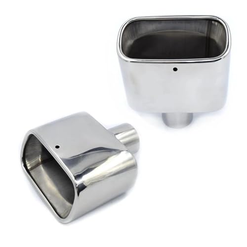 Silencieux cache-tube universel et tuyau d'échappement carré 76 mm