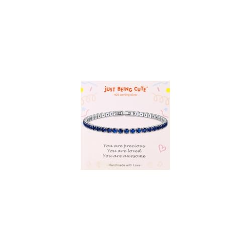 Tennis Bracelets for Women|Classic Tennis Bracelet with 3mm Round Cubic Zirconia|Birthday Anniversary Wedding Valentine's Day Gift for Her Wife Girlfriend Mom-Size 6.5-7.5 Inch