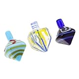 Art du verre judaïque élégant : ornez votre maison avec ce jeu de toupie en verre, alliant un design élégant et l’art du verre judaïque pour sublimer vos célébrations de hanoukka, le jeu classique de la toupie et la