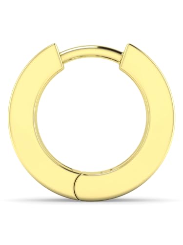 Image of ORIONZ Hoop Earrings for Men & Boys (1 Piece) - 925 Sterling Silver - Gift for Birthday Anniversary - 18k Gold Plated Jewellery - Men Fashion