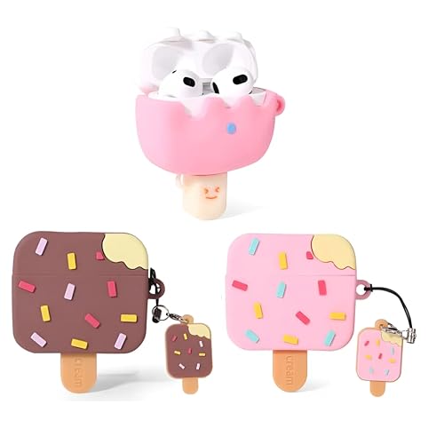 Image of YODI Case Cover for Airpods Pro|Pro 2|Airpods Pro 3|Airpods 4 Pouch, Silicone Cases with Cleaner Kit 360 Drop Protection,Shock-Resistant (ICE Brown, Airpods 4)
