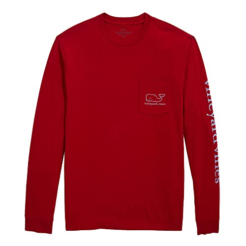 Image of vineyard vines Men's Long Sleeve Vintage Whale Pocket T-Shirt