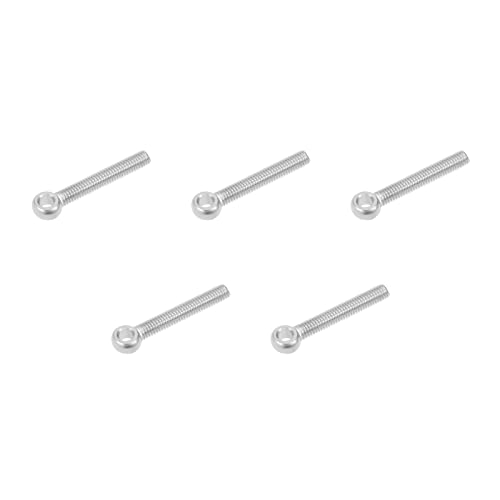 Image of METALLIXITY Shoulder Swing Lifting Bolt (M6x40mm) 5Pcs, 304 Stainless Steel Eye Bolts - for Home Renovation Fasteners, Silver