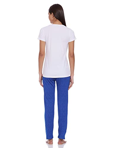 Image of Rupa Women's Cotton Graphic Pajama Pack of 1 (1353A03-WHITE-M White M)