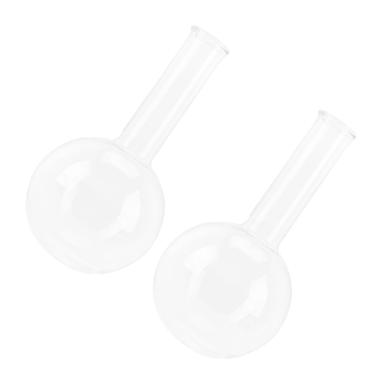 Cabilock 2 Matraces de Vidrio Material Vidrio Resistente de Fondo Redondo y Diseño Portátil Cuello Corto para Experimentos Científicos para Estudio y Laboratorio Escolar