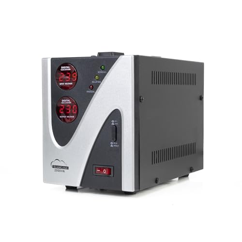 Voltage Converter Stabilizer SilverCloud 2000VA 1200W, Black, 2000 VA / 1200 Watt - Image 2