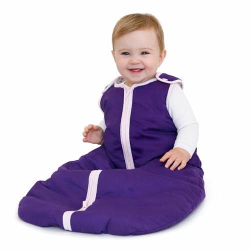 Image of Baby Deedee Sleep Nest Original - Baby Sleep Sack 2.5 TOG 18-36M Sugar Plum | Patented shoulder snaps and full-length zipper help make dressing and changes easier for cooler season routines