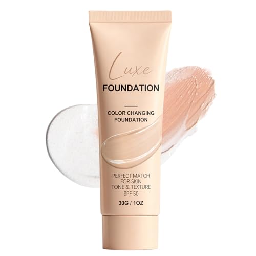 Base de maquillaje para pieles maduras, base de maquillaje de lujo con 50 cambios de color, resistente al agua y a las manchas, corrector para pieles sensibles de larga duración, crema CC con acabado