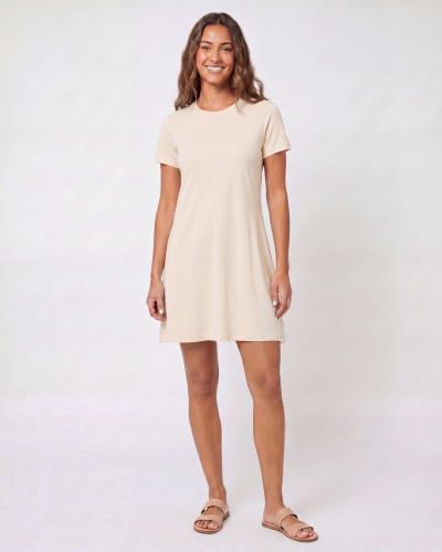 Image of Real Essentials 3 Pack: Women's Short Sleeve T Shirt Dress Swing Loose Casual Lounge Everyday Outfit (Available in Plus)