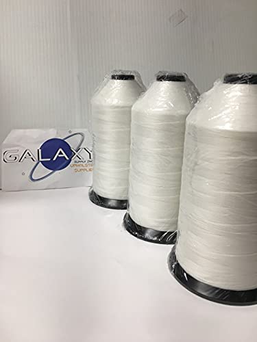 Hilo A&E Outdoor Tex 90 SUNSTOP Bonded Polyester 8oz bobina 2100 yardas blanco miniatura 1