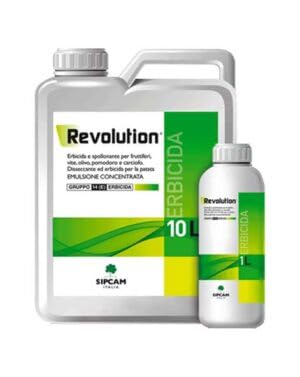 REVOLUTION SIPCAM POLLONI E MALERBE 10LT Erbicida e spollonante per fruttiferi, vite, olivo, pomodoro e carciofo. Disseccante ed erbicida per la patata.