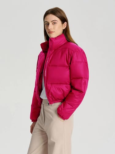 Image of KOTTY Women Nylon Full Sleeve Solid Standard Length Puffer Jacket